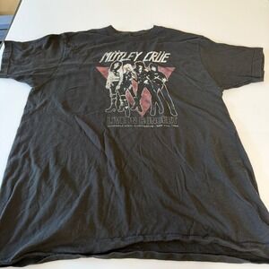 Motley Crue Live In Concert 1982 Glendale Graphic T-Shirt Black XL 2020 Official